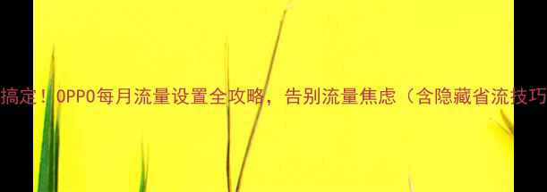 3步搞定OPPO每月流量设置全攻略告别流量焦虑含隐藏省流技巧