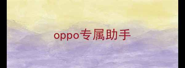 oppo专属助手