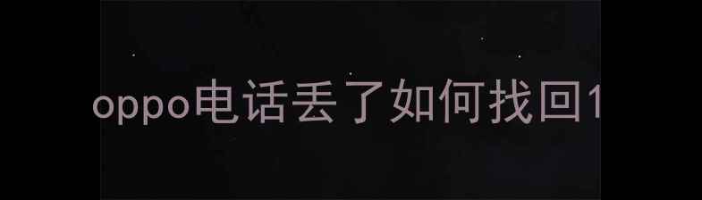 图片 oppo电话丢了如何找回1
