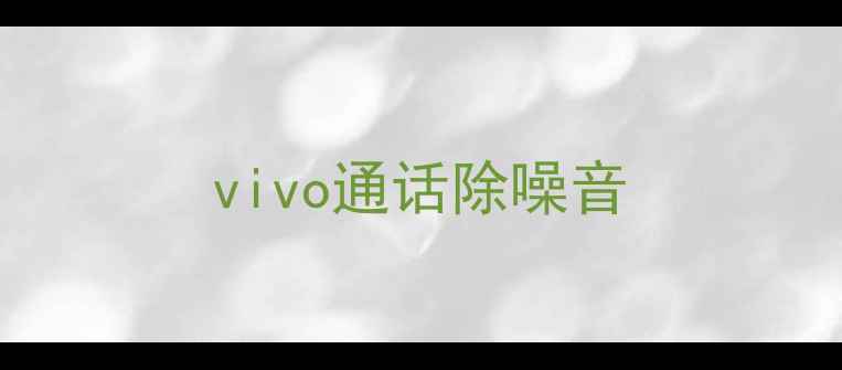 图片 vivo通话除噪音