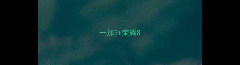 一加3t荣耀8