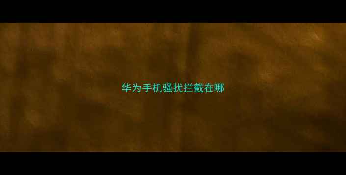 图片 华为手机骚扰拦截在哪
