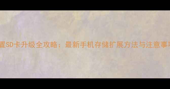 图片 外置SD卡升级全攻略：最新手机存储扩展方法与注意事项1
