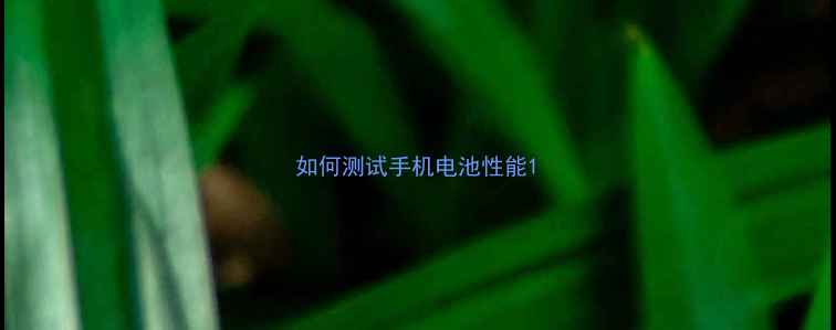如何测试手机电池性能