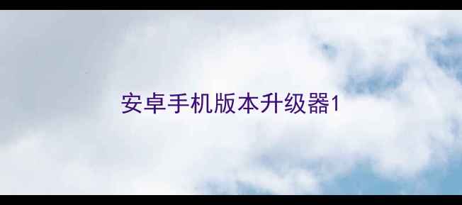 安卓手机版本升级器