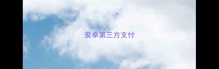 图片 安卓第三方支付