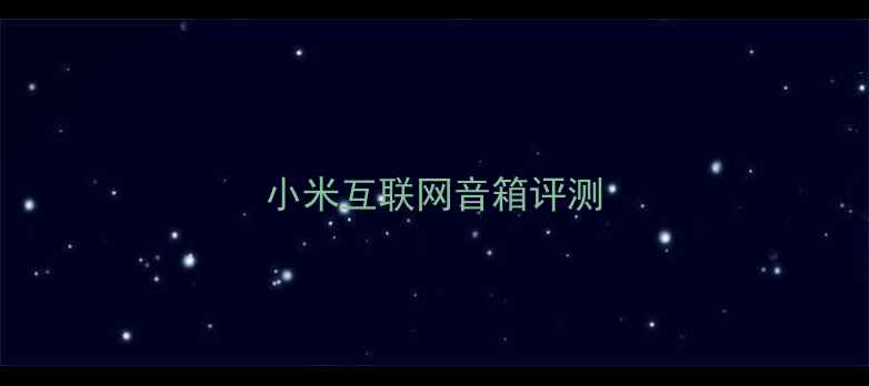 小米互联网音箱评测