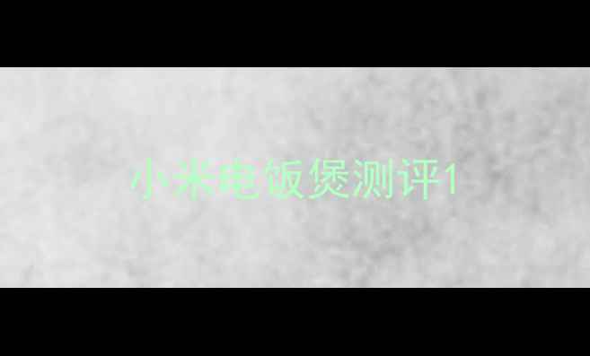 小米电饭煲测评