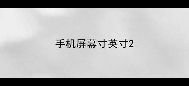 图片 手机屏幕寸英寸2