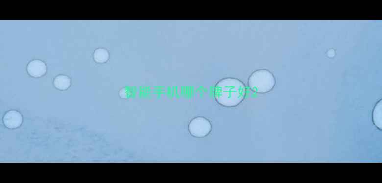 智能手机哪个牌子好
