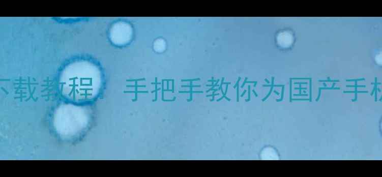图片 最新OPPOGMS安装器下载教程：手把手教你为国产手机安装谷歌服务框架1