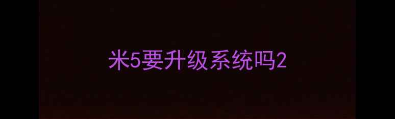 图片 米5要升级系统吗2