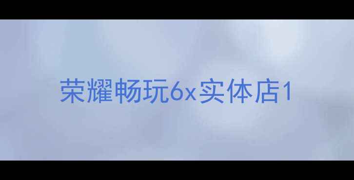 图片 荣耀畅玩6x实体店1