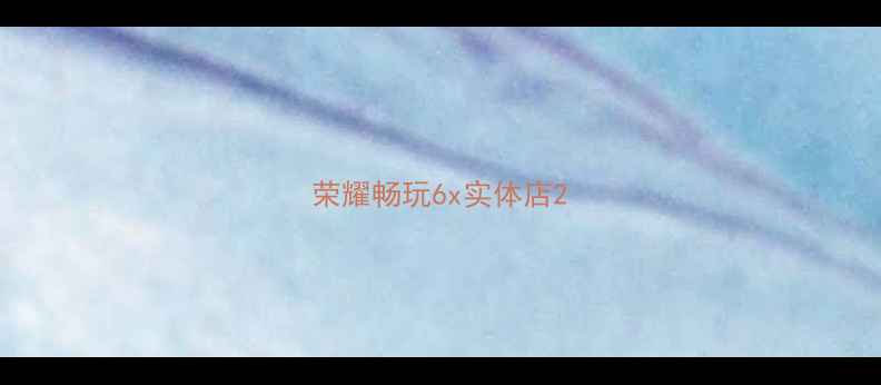 图片 荣耀畅玩6x实体店2
