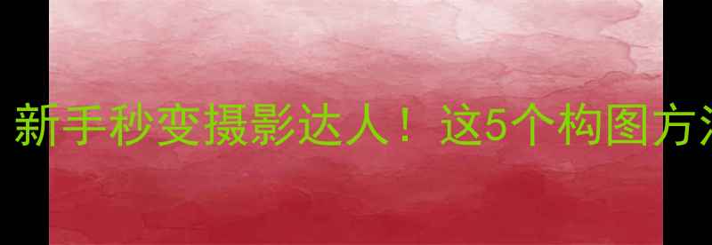 手机拍照取景技巧新手秒变摄影达人这5个构图方法让你随手拍出大片
